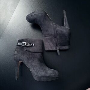 Vero Cuoio stiletto‎ heeled booties Suede Gray Size 6 platform